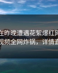 圈内人在昨晚遭遇花絮爆红网络，樱桃视频全网炸锅，详情直击