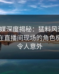 蜜桃传媒深度揭秘：猛料风波背后，神秘人在直播间现场的角色极少出现令人意外
