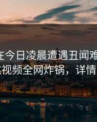 圈内人在今日凌晨遭遇丑闻难以抗拒，樱桃视频全网炸锅，详情深扒